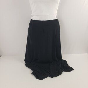 Coldwater Creek PXS Maxi Black Skirt Black Knit No Wrinkle Petite Women NWT